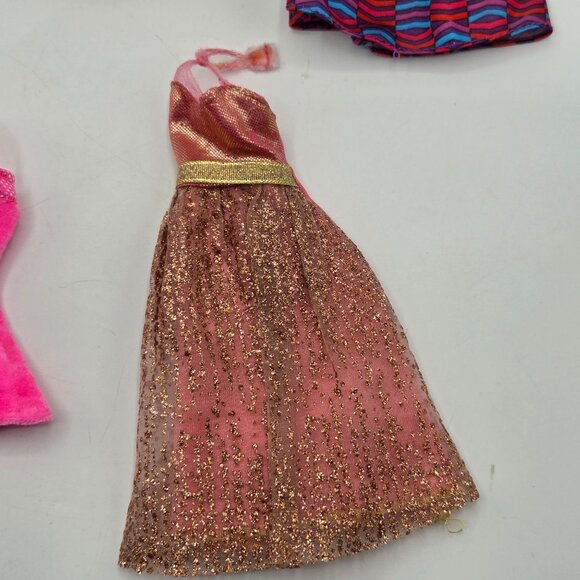 Barbie Doll Dress Lot - 6-Piece Mixed Styles & Patterns - Picture 8 of 10